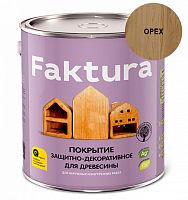 Покрытие FAKTURA защитно-декоративное для древесины орех, банка 0,7 л